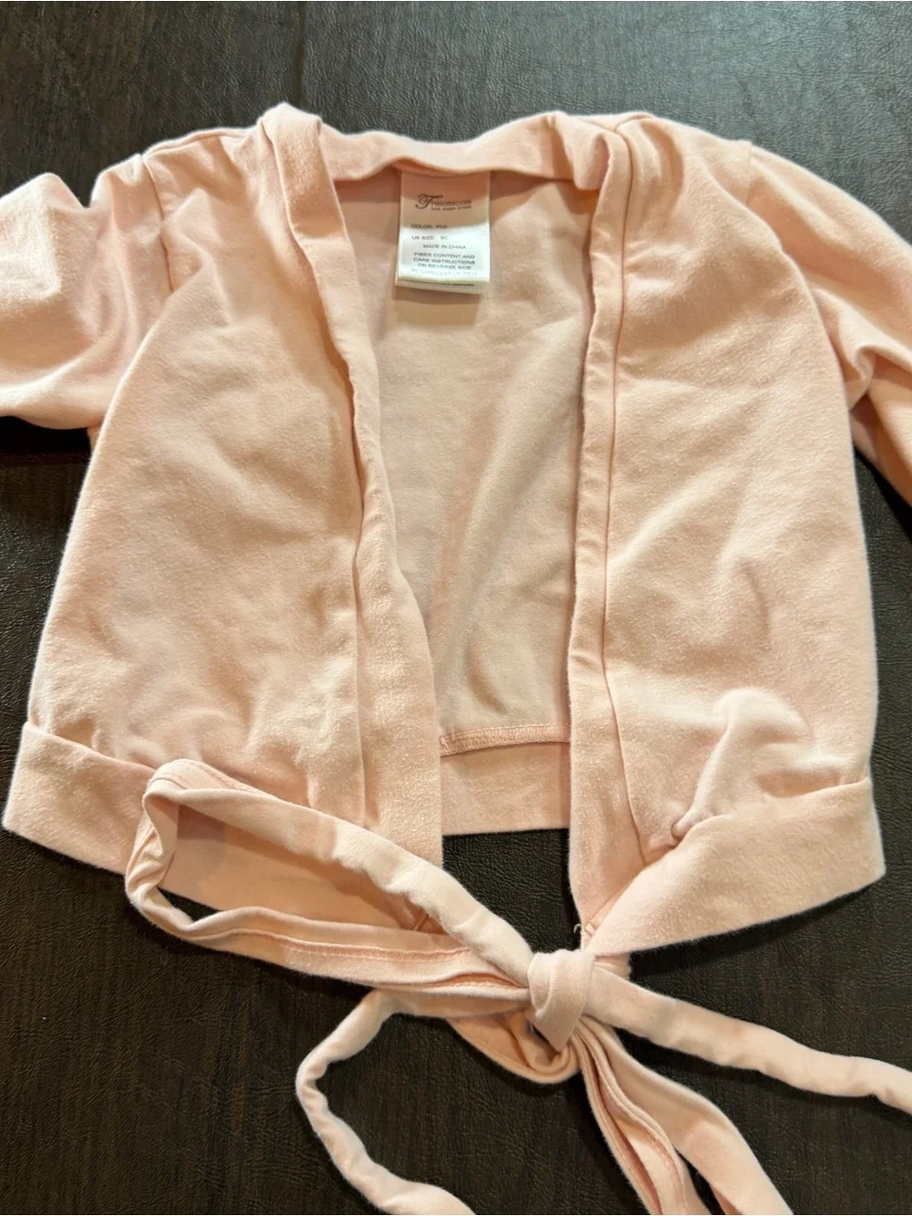Cat & Jack Pink Dance Leotard Sz 8 and Theatricals Tie Cardigan Sz SC